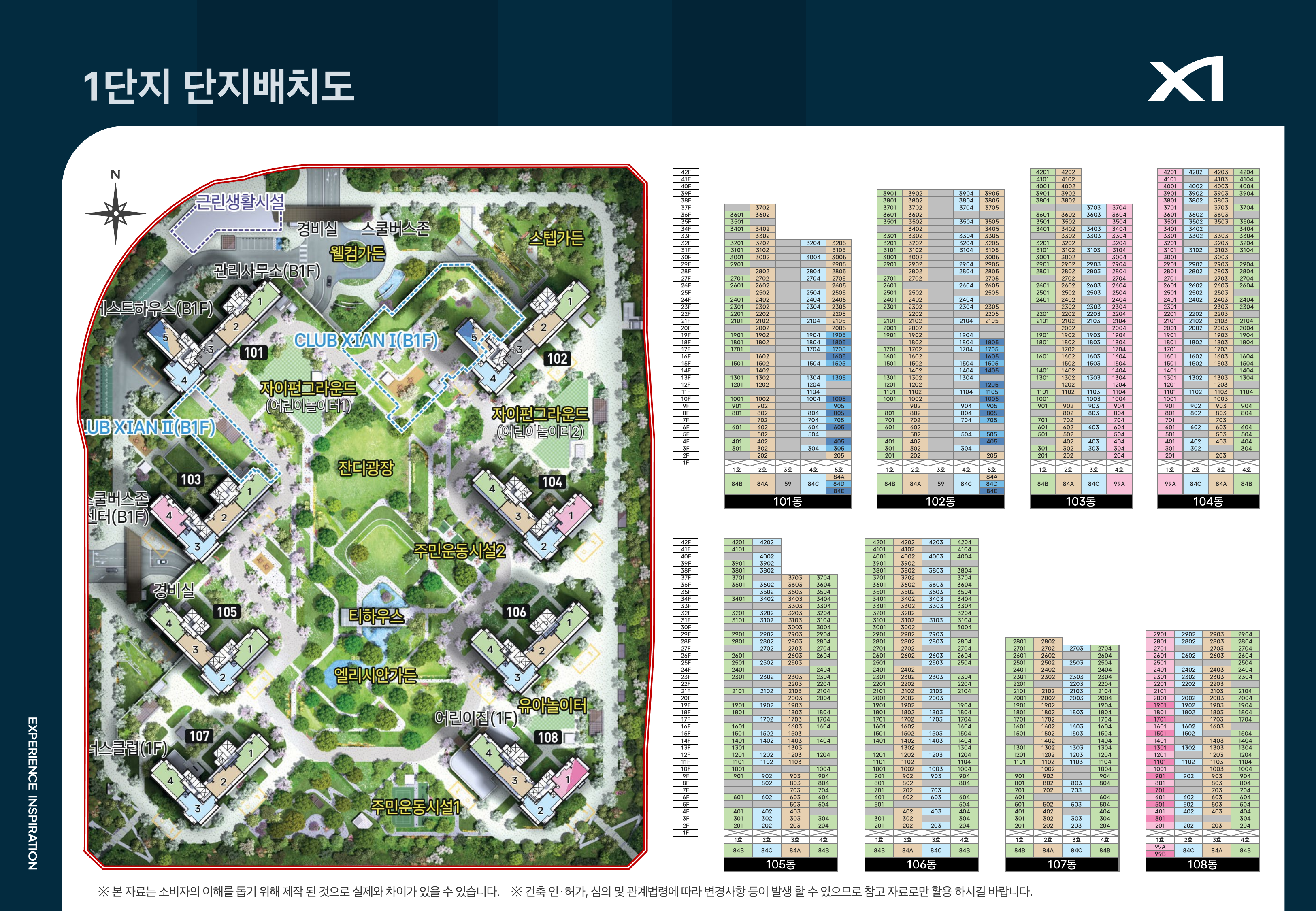 1단지 단지배치도